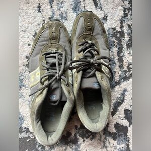 Men's Gray and Olive Saucony Sneakers